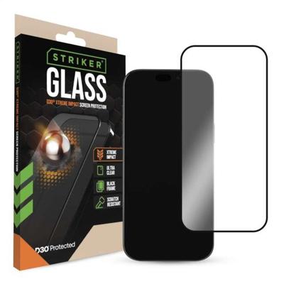 Striker D3O Xtreme Impact Glass Screen Protector - Black Frame - Apple iPhone Air