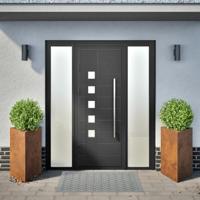 Plantenbakken 2 st driehoek 50x43x75 cm cortenstaal - thumbnail