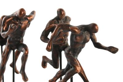 Decoratieve figuren DKD Home Decor Metaal Koper Hars Modern (43 x 11,5 x 19 cm)