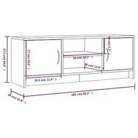 Tv-meubel 102x30x37,5 cm bewerkt hout zwart - thumbnail