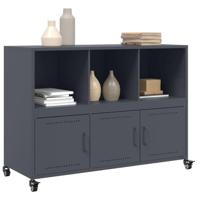 Dressoir 100,5x39x72 cm staal antracietkleurig - thumbnail