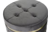 Voetensteun DKD Home Decor 60 x 60 x 47 cm Fluweel Hout MDF - thumbnail