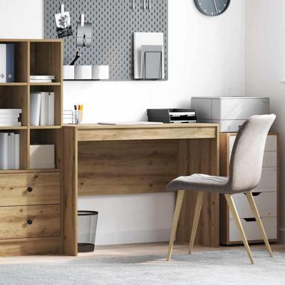 Bureau artisanaal eikenkleurig 100 x 50 x 76 cm Bewerkt hout