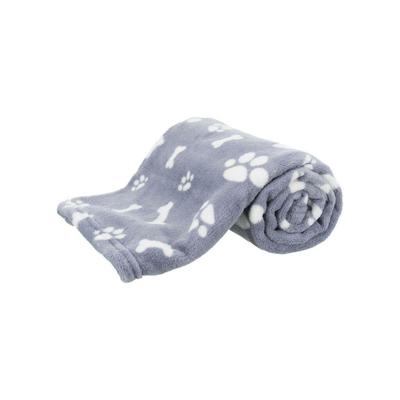 Trixie hondendeken kenny fleece bot / pootjes blauw Trixie hondendeken kenny fleece bot / pootjes blauw