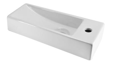 Wiesbaden Trim mini fontein rechts 38 x 14 x 8 cm keramiek glans wit Wiesbaden Trim mini fontein rechts 38 x 14 x 8 cm keramiek glans wit