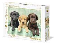 Clementoni puzzel drie labradors - 1000 puzzelstukjes - thumbnail