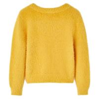 Kindertrui gebreid 140 okerkleurig - thumbnail