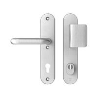 AXA AXA Oval Plus veiligheidsbeslag voordeur D-knop/U kruk PC92 met kerntrekbeveiliging SKG3 - aluminium - thumbnail