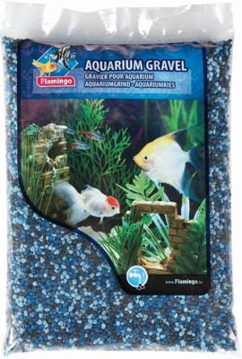 Aquariumgrind Blauw/Zwart 2-3 mm - 1 kg 1 kg Flamingo Blauw