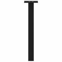 Salontafelpoten 4 st 42 cm staal zwart - thumbnail