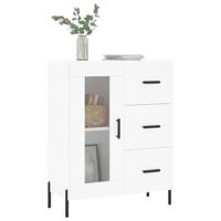 Dressoir 69,5x34x90 cm bewerkt hout wit - thumbnail