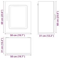 Keukenwandkasten 2 st Kalmar bewerkt hout wit - thumbnail