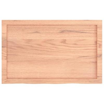 VidaXL Wastafelblad 80x50x(2-6) cm behandeld massief hout lichtbruin
