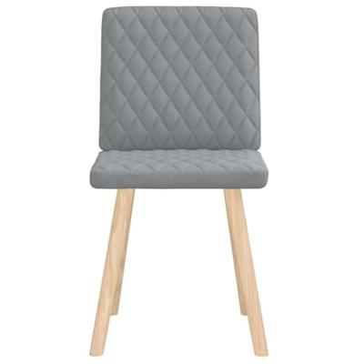 Eetkamerstoelen 2 st stof lichtgrijs