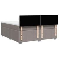 Boxspring met matras stof taupe 180x200 cm - thumbnail