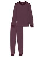 Schiesser Schiesser Pyjama Long wine red 178032 48/S - thumbnail
