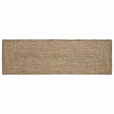 Tapijt Naturel en zwart 80 x 250 cm Jute