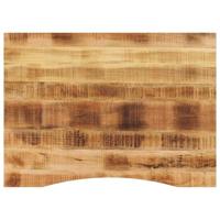 Bureaublad met ronding 100x80x2,5 cm massief ruw mangohout - thumbnail