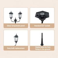 VidaXL Tuinverlichting brons 68 x 20 x 235 cm aluminium en glas - thumbnail