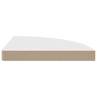 Hoekschappen zwevend 4 st 35x35x3,8 cm MDF wit - thumbnail