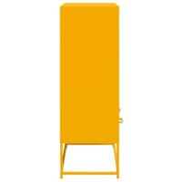 Hoge kast 68x39x111,5 cm staal mosterdgeel - thumbnail