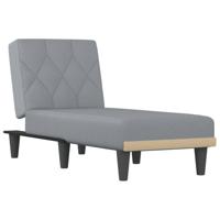 Chaise longue stof lichtgrijs - thumbnail