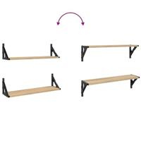 Wandschappen 2 st 60x15x15,5 cm sonoma eikenkleurig - thumbnail