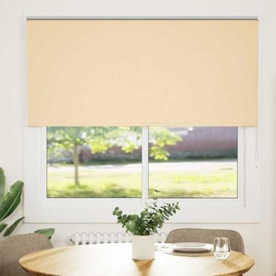 VidaXL Rolgordijn verduisterend 150x150 cm stofbreedte 146,6 cm beige VidaXL Rolgordijn verduisterend 150x150 cm stofbreedte 146,6 cm beige