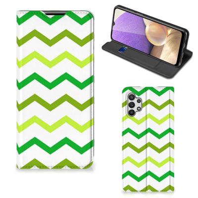Samsung Galaxy A32 5G | Hoesje met Magneet | Zigzag Groen Samsung Galaxy A32 5G | Hoesje met Magneet | Zigzag Groen