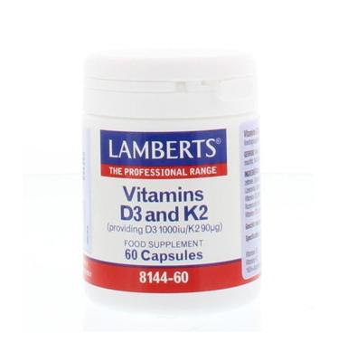 Lamberts Vitamine D3 En K2 (60ca) Lamberts Vitamine D3 En K2 (60ca)