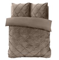 Sleeptime Velvet Pintuck Taupe 200 x 200/220 cm - thumbnail