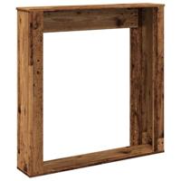 Haardombouw 100x20x100 cm bewerkt hout oud houtkleurig - thumbnail