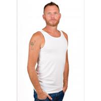 RJ Bodywear Men Singlet White. - thumbnail