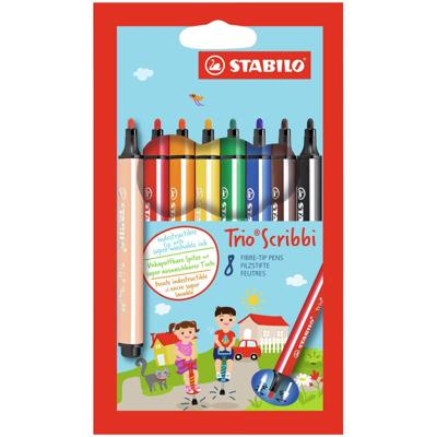 Viltstift stabilo trio scribbi 368/8 8st assorti | 3 stuks Viltstift stabilo trio scribbi 368/8 8st assorti | 3 stuks