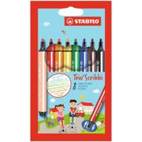 Viltstift stabilo trio scribbi 368/8 8st assorti | 3 stuks - thumbnail