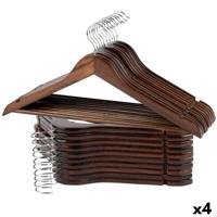 Kleerhangerset Max Home Bruin Hout Staal 44,5 x 23 x 1 cm 20 Onderdelen (4 Stuks) - thumbnail