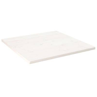 Tafelblad vierkant 90x90x2,5 cm massief grenenhout wit