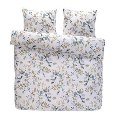 Dekbedovertrek Carlijn botanisch - wit/groen - 240x200/220 cm
