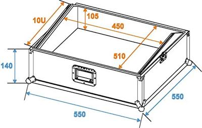 ROADINGER Mixer Case Pro MCB-19, sloping, black, 10U