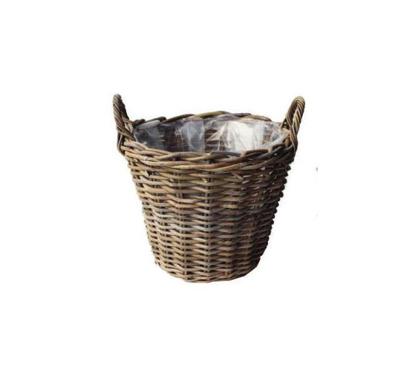 Mand Rotan Antique Grey D42H32 cm Van der Leeden - Van der leeden