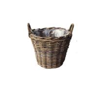 Mand Rotan Antique Grey D42H32 cm Van der Leeden - Van der leeden - thumbnail