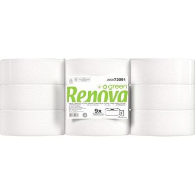 Renova Green toiletpapier Jumbo, 2-laags, 250 meter, pak van 9 rollen