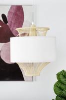 Plafondlamp DKD Home Decor Wit Polyester Bamboe (40 x 40 x 52 cm) - thumbnail
