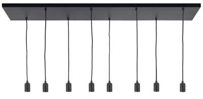 Highlight Plafondplaat 8 lichts L 130 x B 35 cm met snoer en fittingen Highlight Plafondplaat 8 lichts L 130 x B 35 cm met snoer en fittingen