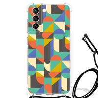 Samsung Galaxy S21 FE Doorzichtige Silicone Hoesje Funky Retro - thumbnail