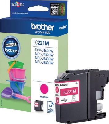 Brother inktcartridge, 260 pagina&apos;s, OEM LC-221MBP, magenta