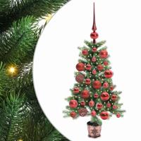 VidaXL Kerstboom met 150 led met standaard groen 90 cm pe - thumbnail
