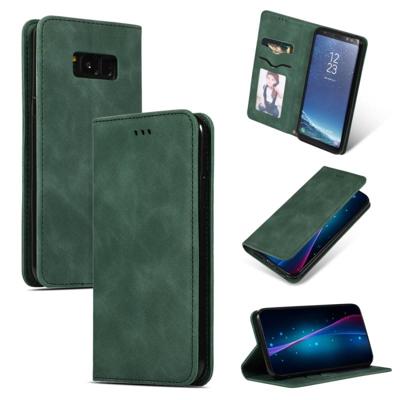 Retro huid voelen Business magnetische horizontale Flip lederen case voor Galaxy S8 PLUS (Army Green) Retro huid voelen Business magnetische horizontale Flip lederen case voor Galaxy S8 PLUS (Army Green)
