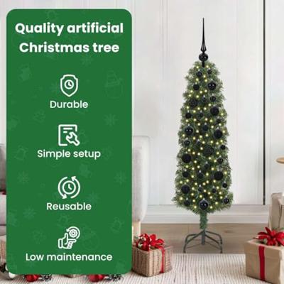 VidaXL Kunstkerstboom groen 120 cm pvc en staal en kunststof