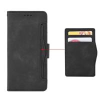 Portemonnee stijl huid voelen kalf patroon lederen draagtas voor Samsung Galaxy Note10 +/Note10 + 5G met aparte kaartsleuf (zwart) - thumbnail